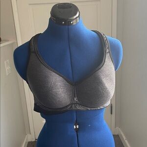Stylish Black and Gray Sports Bra